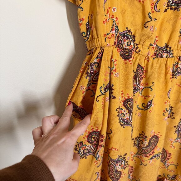 Torrid Floral Challis Flutter Sleeve Lace Back Dress Womens Size 2X Boho Prairie - Picture 5 of 11